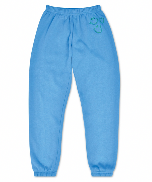 Happy Faces Sweatpants, Blue | Large (14) - Magpies Paducah