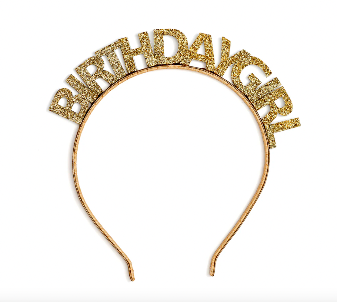 Gold Birthday Girl Headband