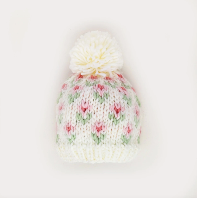 Bitty Blooms Blush Beanie Hat