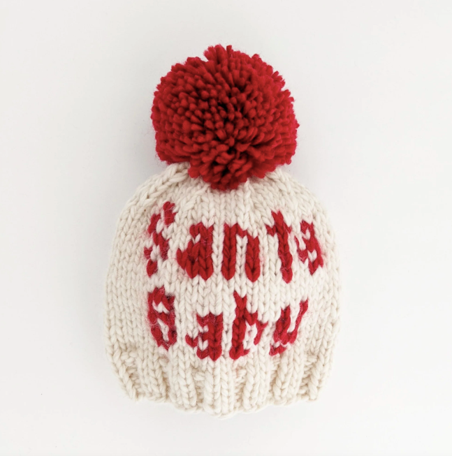 Santa Baby Hand Knit Beanie Hat