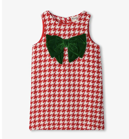 Big Bow Houndstooth Dress