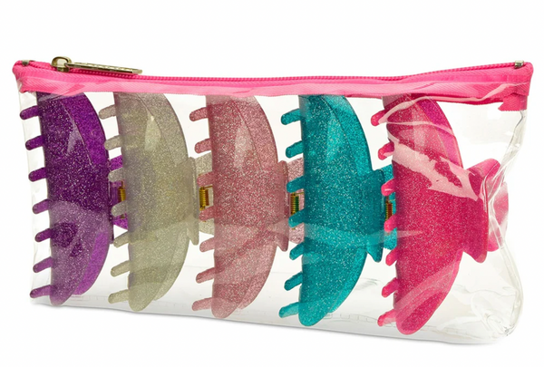 5 Pack Hair Clip Set in Reusable Pouch