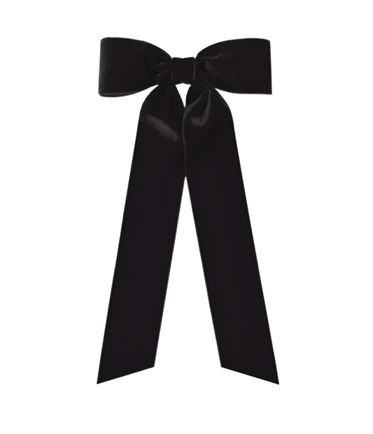 King Velvet Bow with Tails, Black - Magpies Paducah
