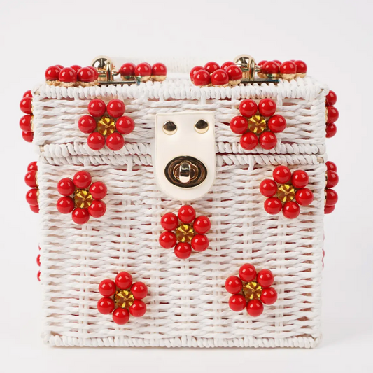 Pop of Red Daisy Standard Handbag - Magpies Paducah