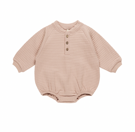 Henley Bubble Romper, Blush | 18-24m