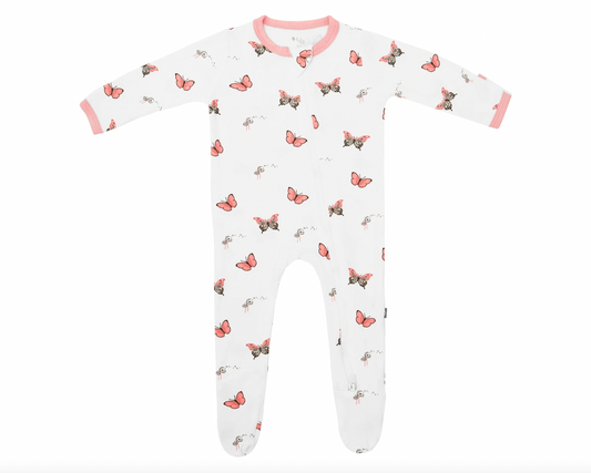 Kyte Baby Zippered Footie, Butterfly