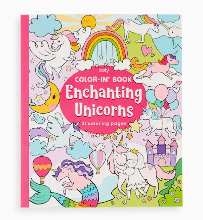 Color In Book, Enchanting Unicorns