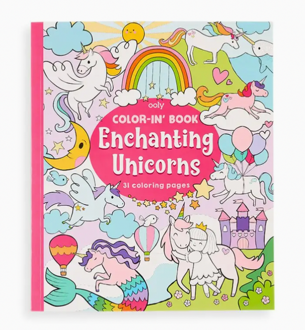 Color In Book, Enchanting Unicorns