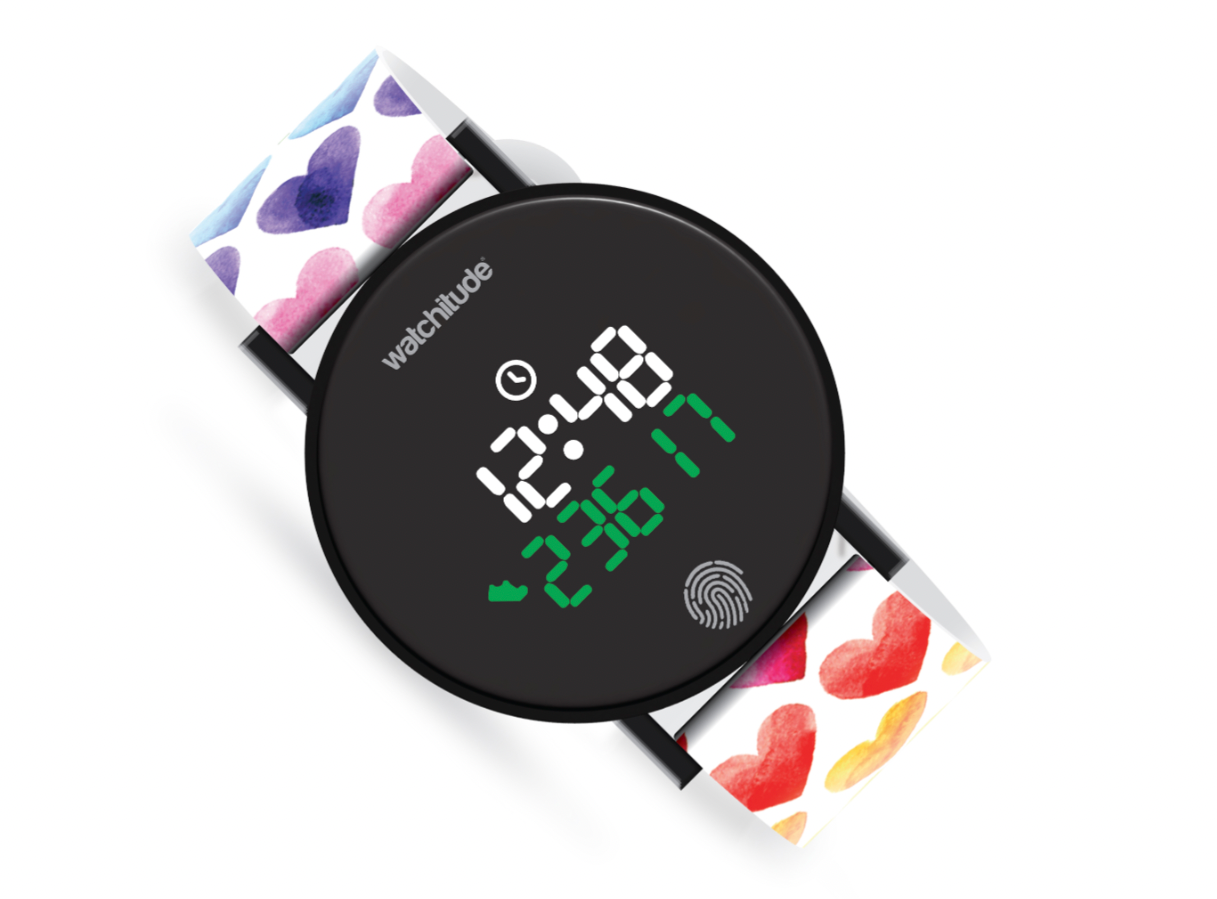 Watercolor Hearts - Fitness Tracker