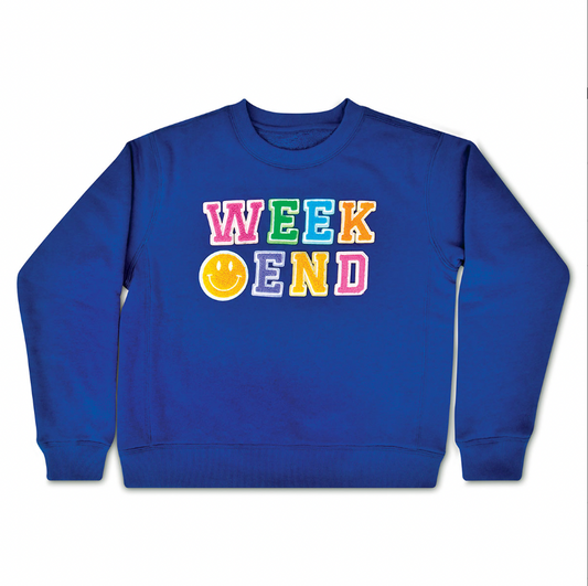 Weekend Crew Neck Sweatshirt, Midnight Blue