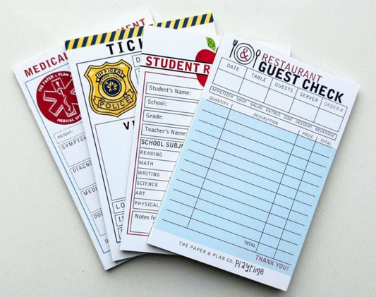 Playtime Pads (Police, Waiter, Doctor, & Teacher) - Magpies Paducah