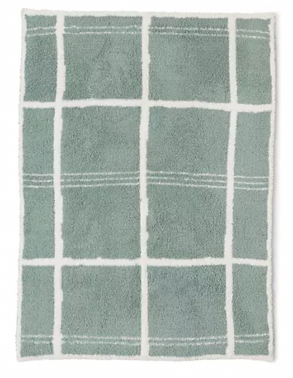 CC Grid Plaid Stroller Blanket, Sage Green