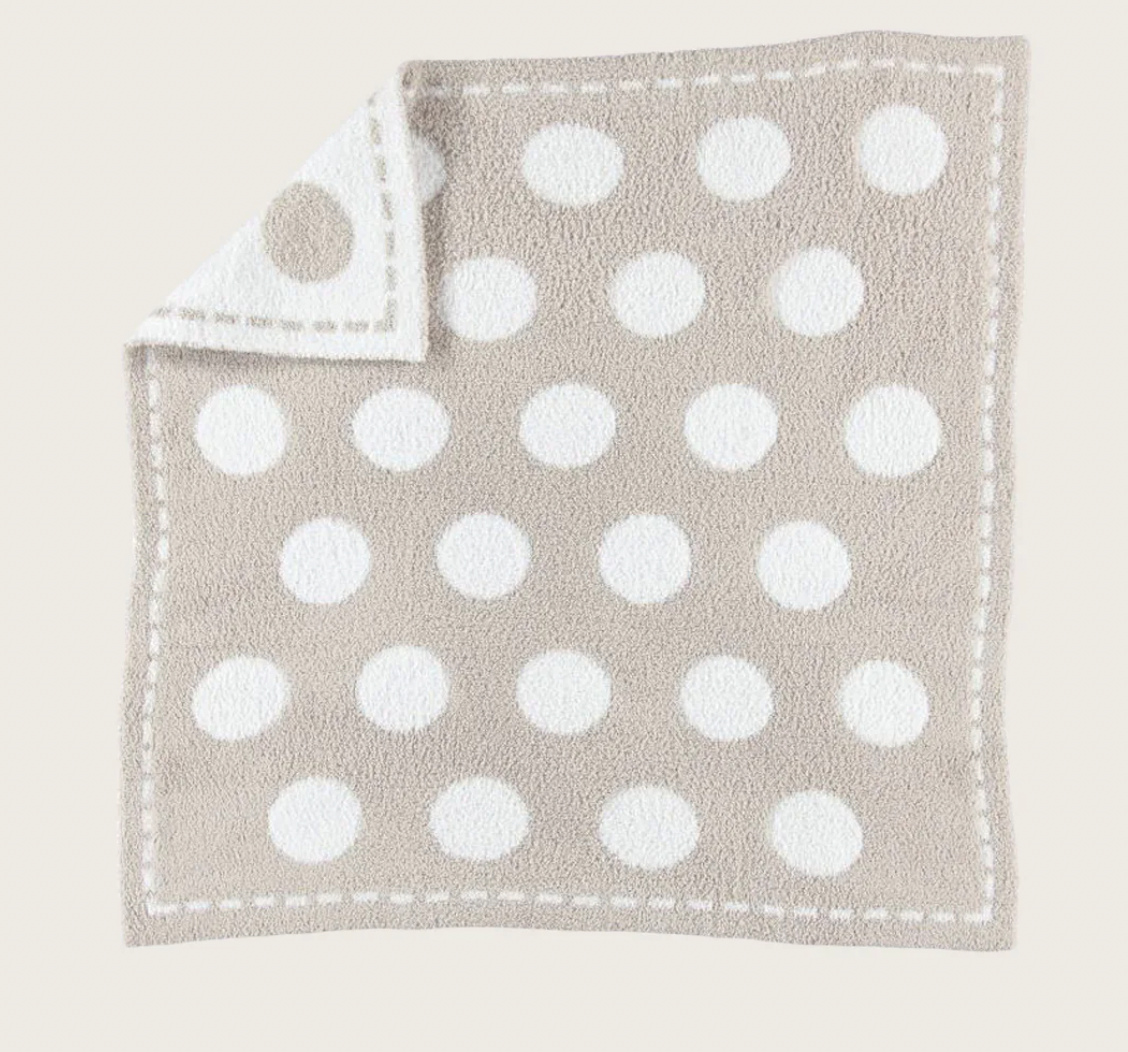 Cozychic Dream Receiving Blanket, Stone and White Circles