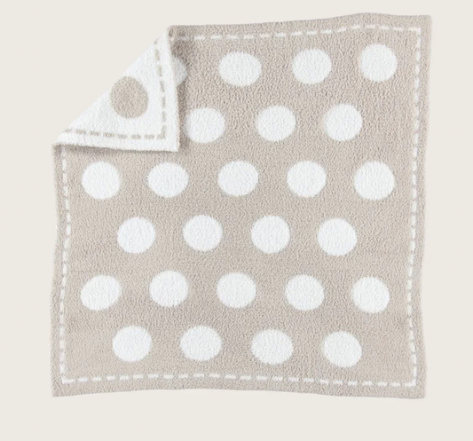 Cozychic Dream Receiving Blanket, Stone and White Circles