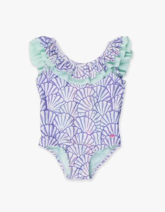 Magical Mermaid Scoopback Ruffle One Piece - Magpies Paducah