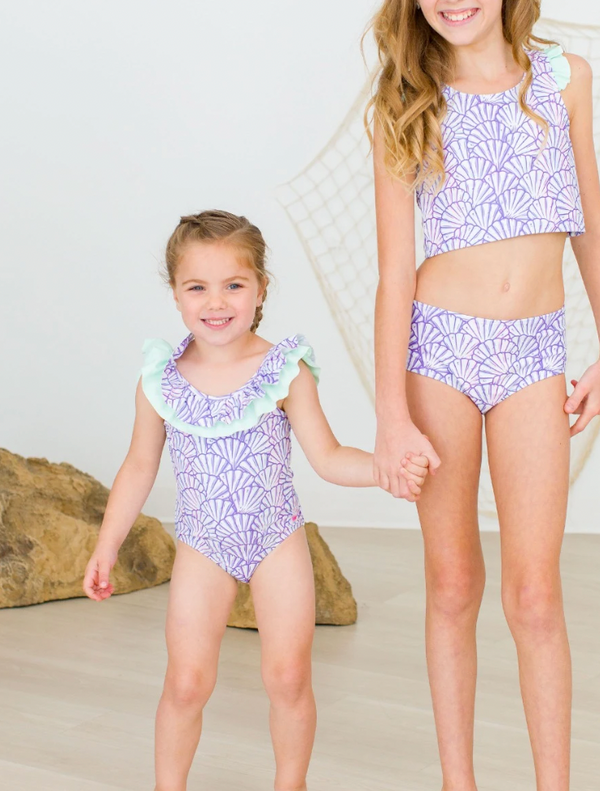 Magical Mermaid Scoopback Ruffle One Piece