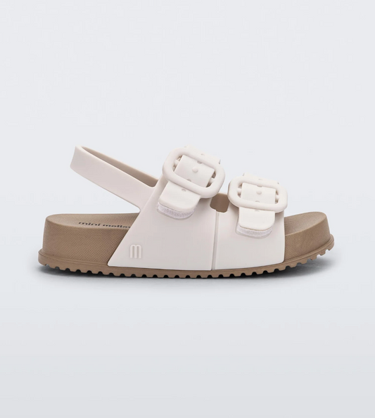 Cozy Sandal, Brown/White - Magpies Paducah