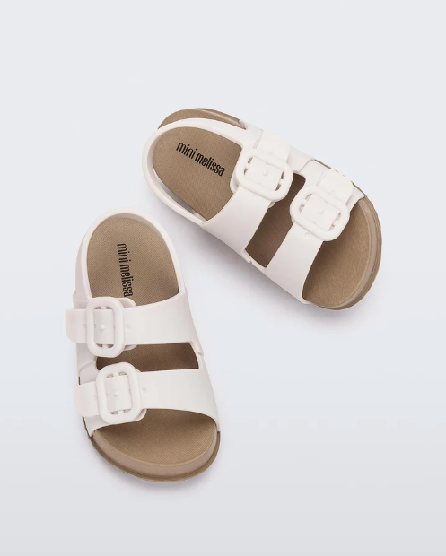 Cozy Sandal, Brown/White - Magpies Paducah