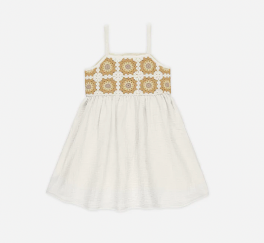 Crochet Sun Dress, Marigold Daisy | 8-9y - Magpies Paducah