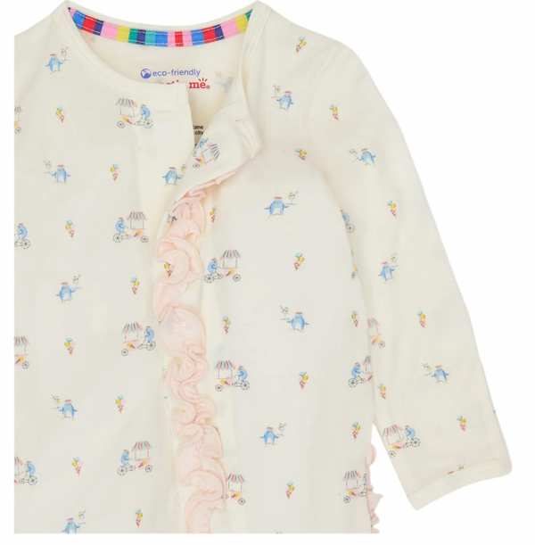 Modal Ruffle Footie, Penguin Pints