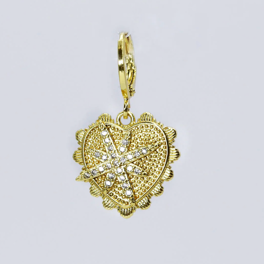 Polar Heart Charm - Magpies Paducah