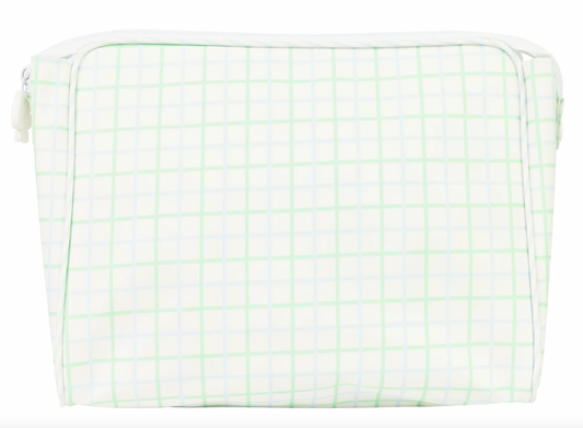 The Go Bag, Blue/Green Windowpane (2 sizes!) - Magpies Paducah
