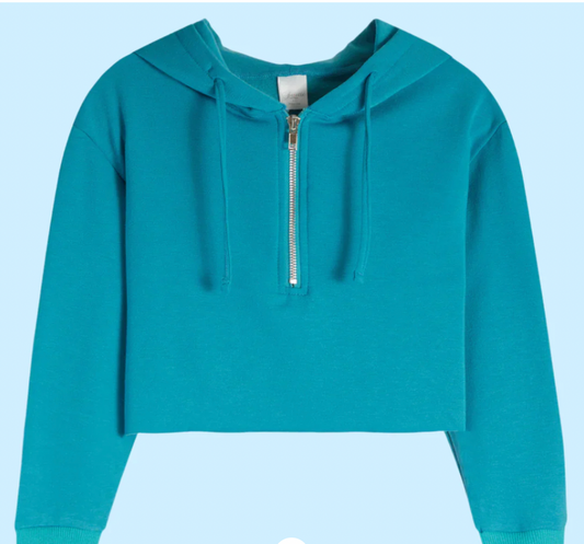 Soft Cloud Half-Zip Hoodie, Jade - Magpies Paducah