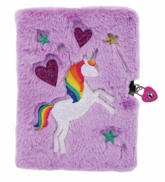 Unicorn Furry Lock Journal - Magpies Paducah