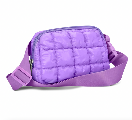 Quilted Belt Bag, Shiny Lavender - Magpies Paducah