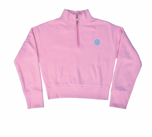 Smile Rose 1/4 Zip Sweatshirt