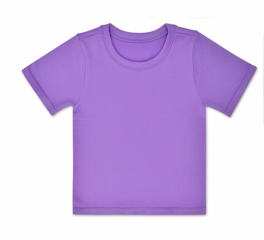 Vivid Violet Ribbed Short Sleeve Shirt - Magpies Paducah
