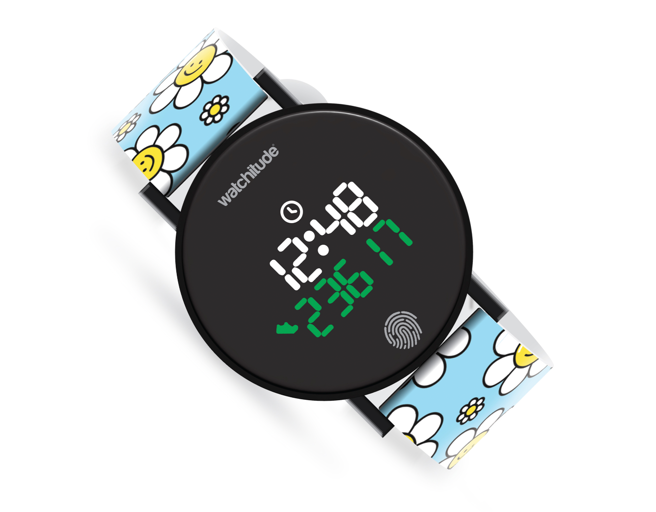 Steps Counter Watch, Happy Flowers