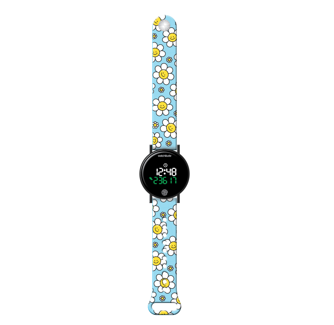Steps Counter Watch, Happy Flowers