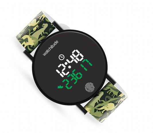 Steps Counter Watch, DIno Camo - Magpies Paducah