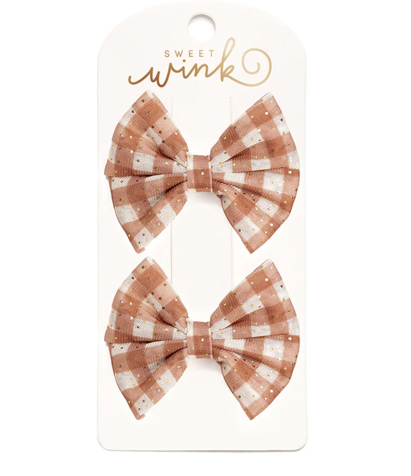 Tulle Bow Set, Gingham