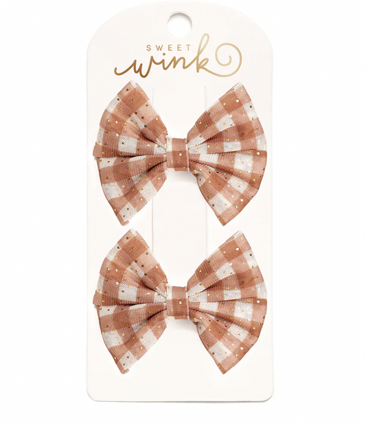 Tulle Bow Set, Gingham