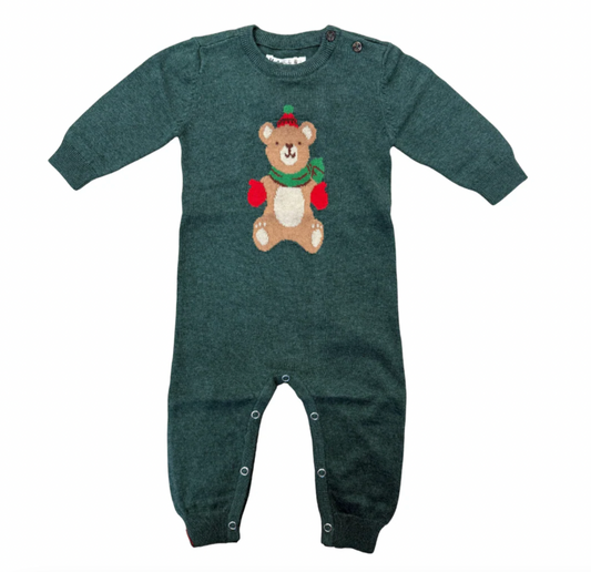 Teddy Bear Sweater Romper - Magpies Paducah