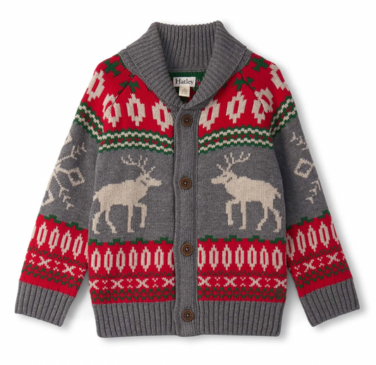 Winter Elk Shawl Cardigan, Kid - Magpies Paducah