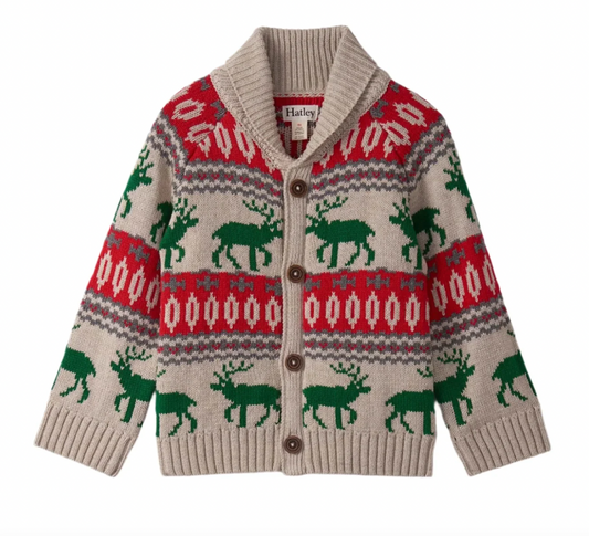 Winter Elk Shawl Cardigan, Toddler - Magpies Paducah