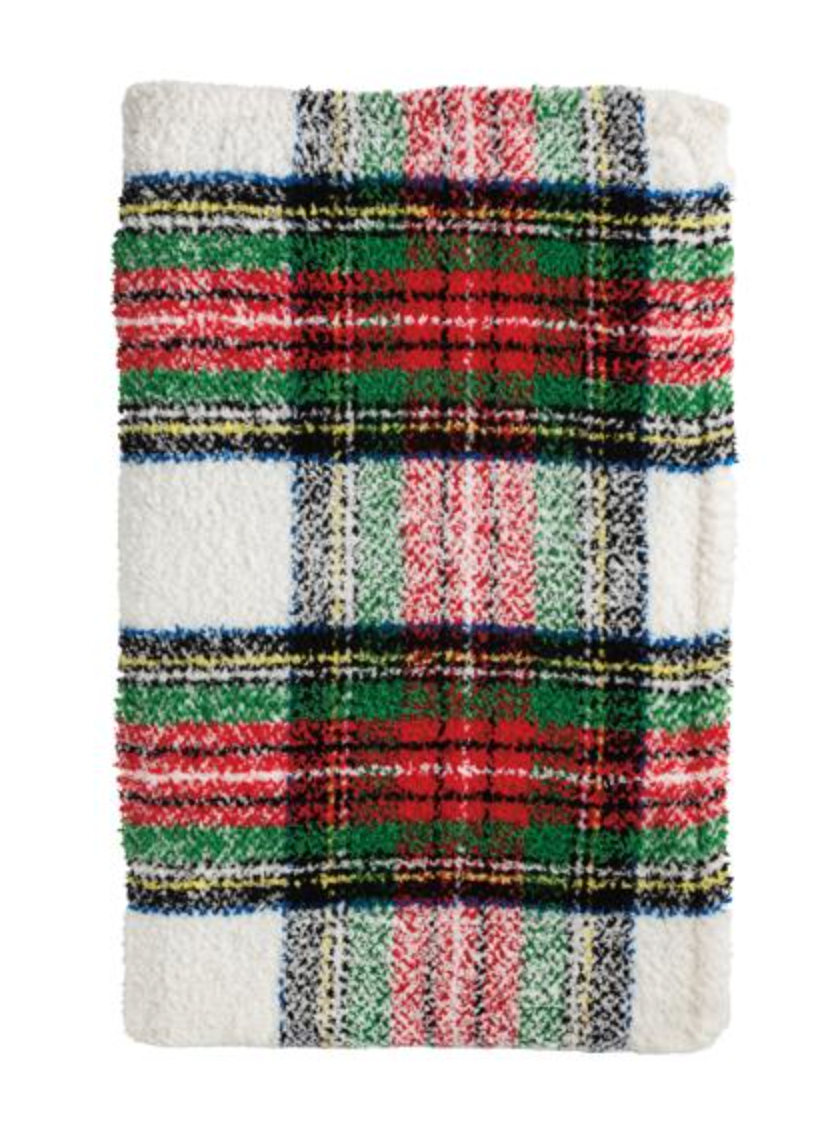 White Tartan Blanket