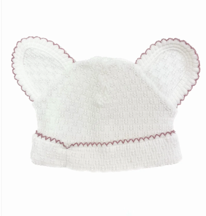 Bear Cap, White/Red Trim