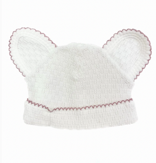 Bear Cap, White/Red Trim