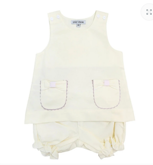 Yellow Bow Pocket Bloomer Set - Magpies Paducah