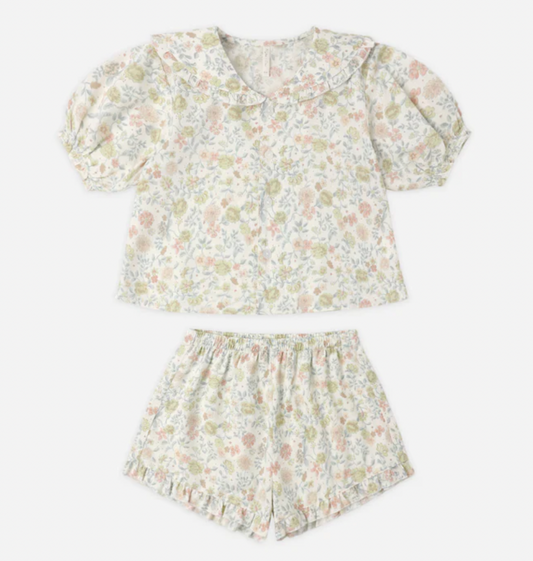 Delilah Pajama Set, Citron Bloom - Magpies Paducah