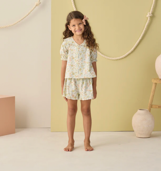 Delilah Pajama Set, Citron Bloom - Magpies Paducah