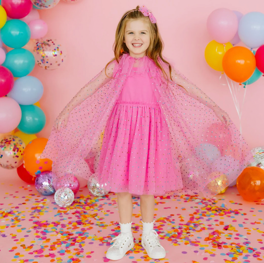 Raspberry Rhinestone Cape - Magpies Paducah