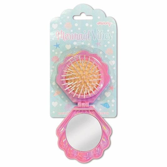 Mermaid Vibes Shell Mirror & Hairbrush - Magpies Paducah