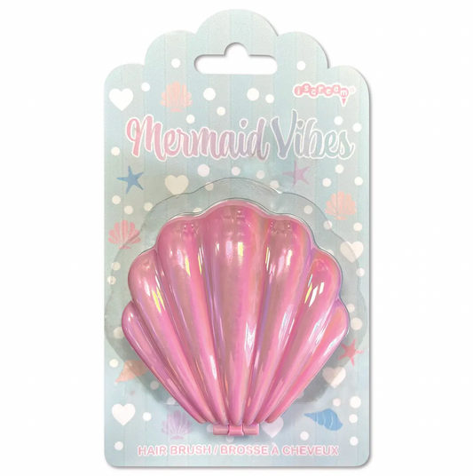Mermaid Vibes Shell Mirror & Hairbrush - Magpies Paducah