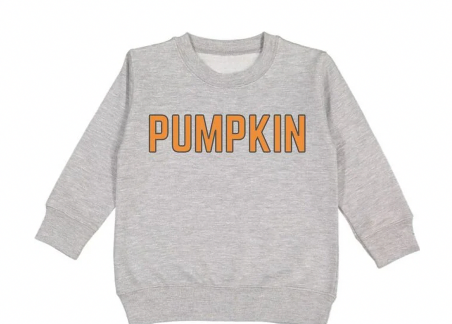 Sweet Wink Pumpkin Sweatshirt, Gray