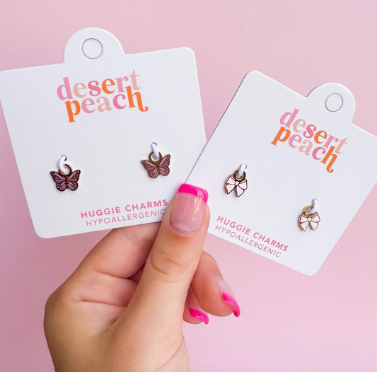 Purple Butterfly Huggie Charm - Magpies Paducah